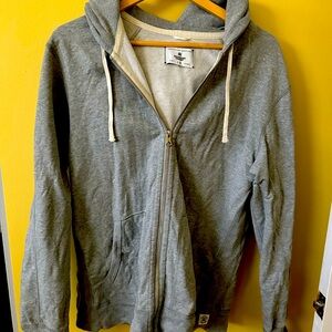 Men’s reigning champ size large zip up hoodie in grey